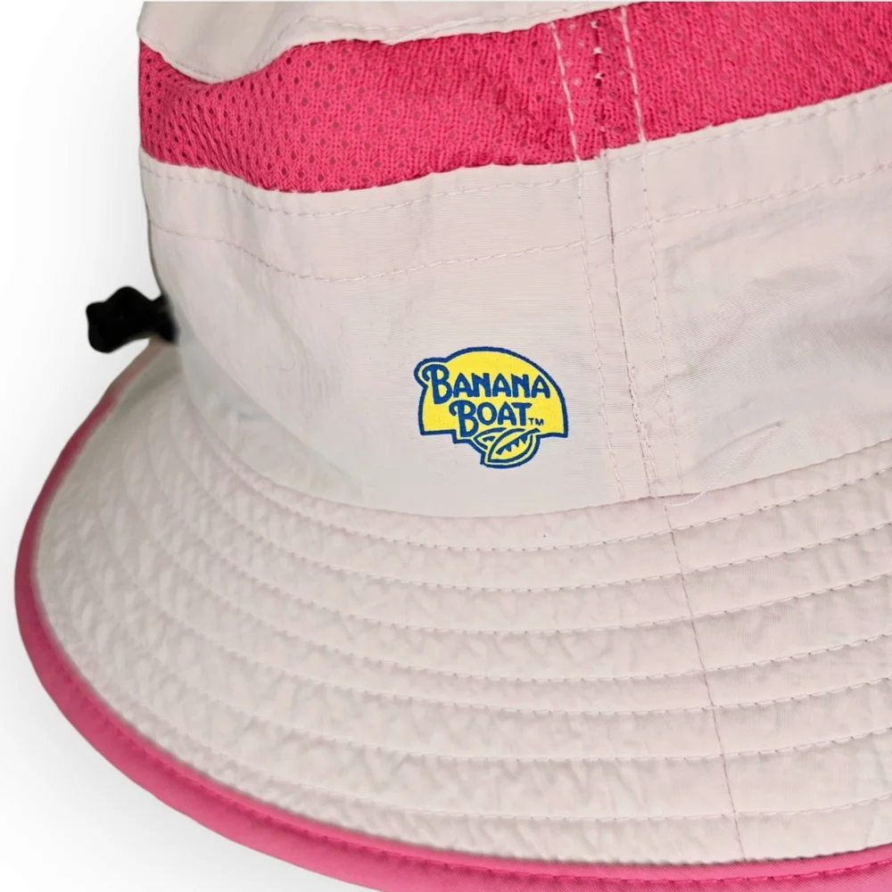 Banana Boat Girls Pink Bucket Sun Hat Size 4 to 6X